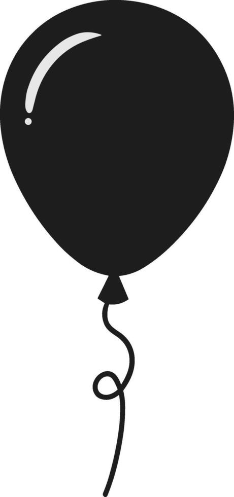 Classic Balloon Silhouette - Black and White Party Illustration for Celebrations and Festive Designs vector