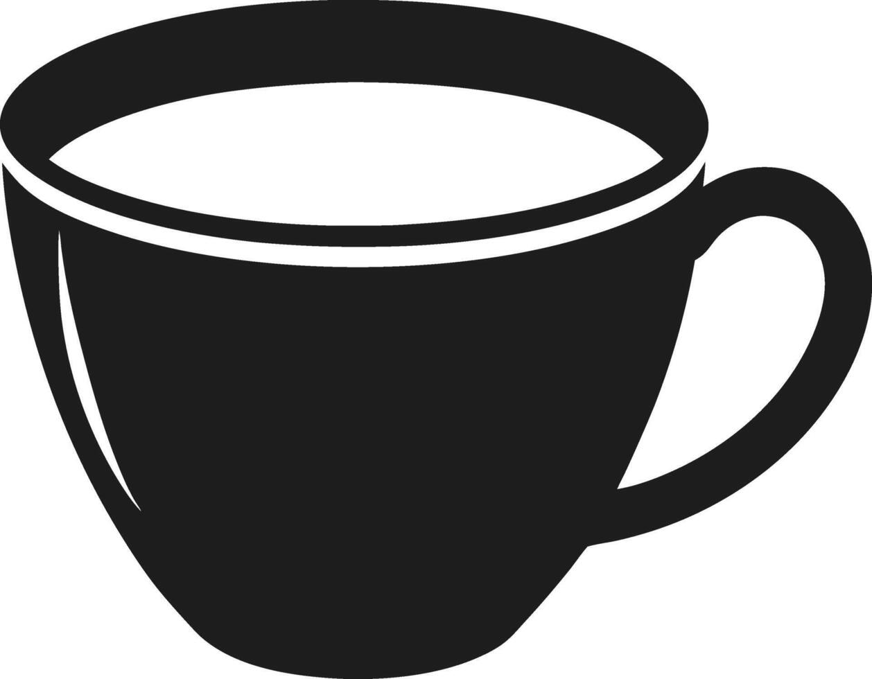 Minimalist Coffee Cup Silhouette Illustration for Cafe and Beverage Designs vector