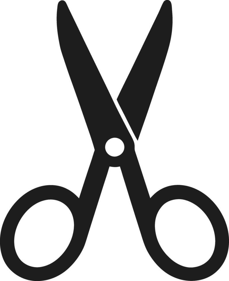 Scissors Icon - Simple Black Silhouette Design vector