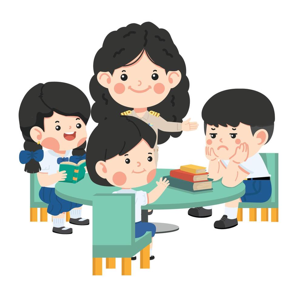 Group of happy Children Holding Hands Smiling Team vector