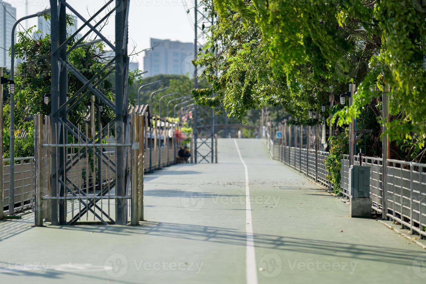 Green sky walk connects between Lumpini Park and Benchakitti Park. This is total distance 1.3 km and is builded in heart of Bangkok city. photo