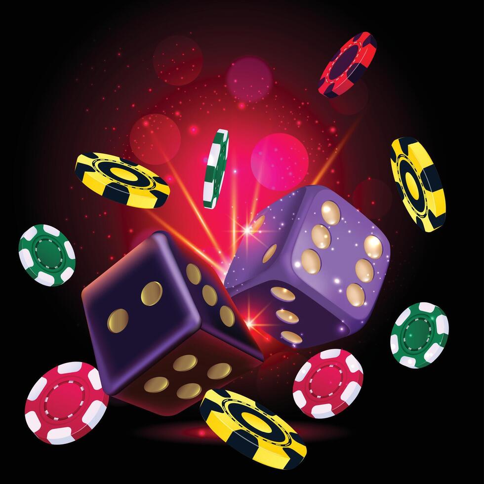 Game Dices, Pegs dice, token, Background. vector