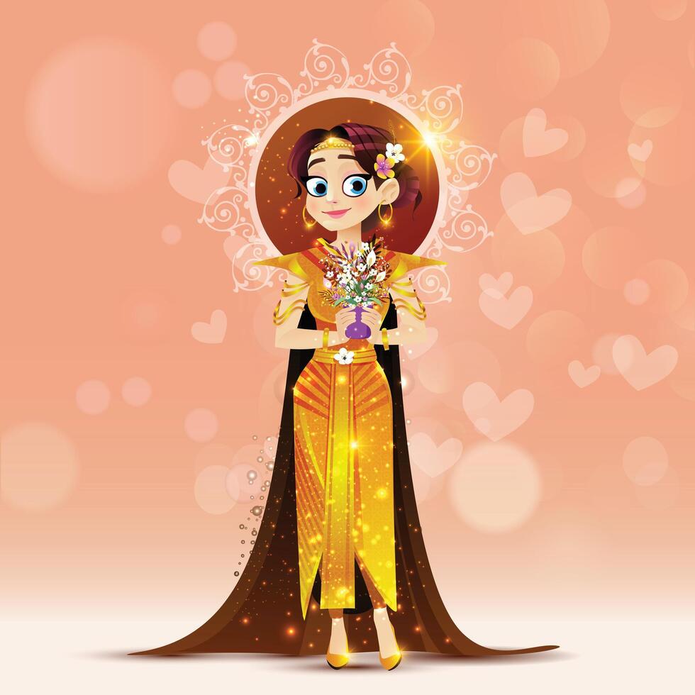Egyptian queen character design Background vector