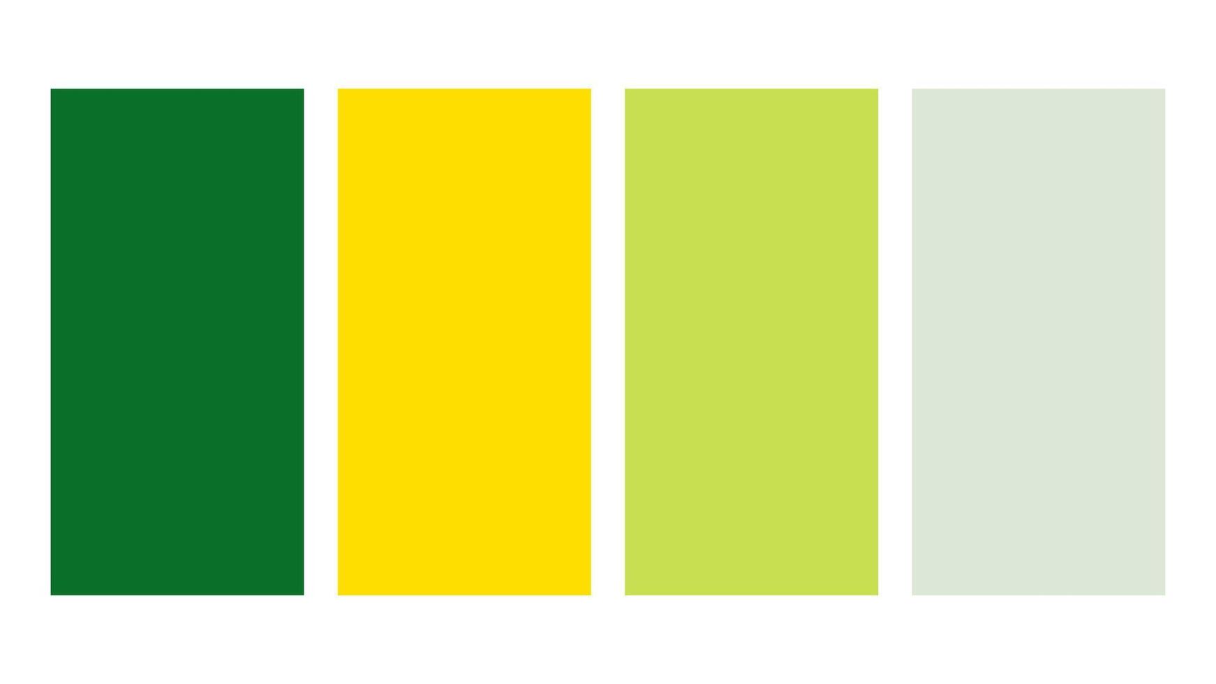 Green, Yellow, Yellow Green, Mint color palette. Set of bright color palette combination in rgb hex. Color palette for ui ux design. Abstract illustration for your graphic design, banner, poster vector