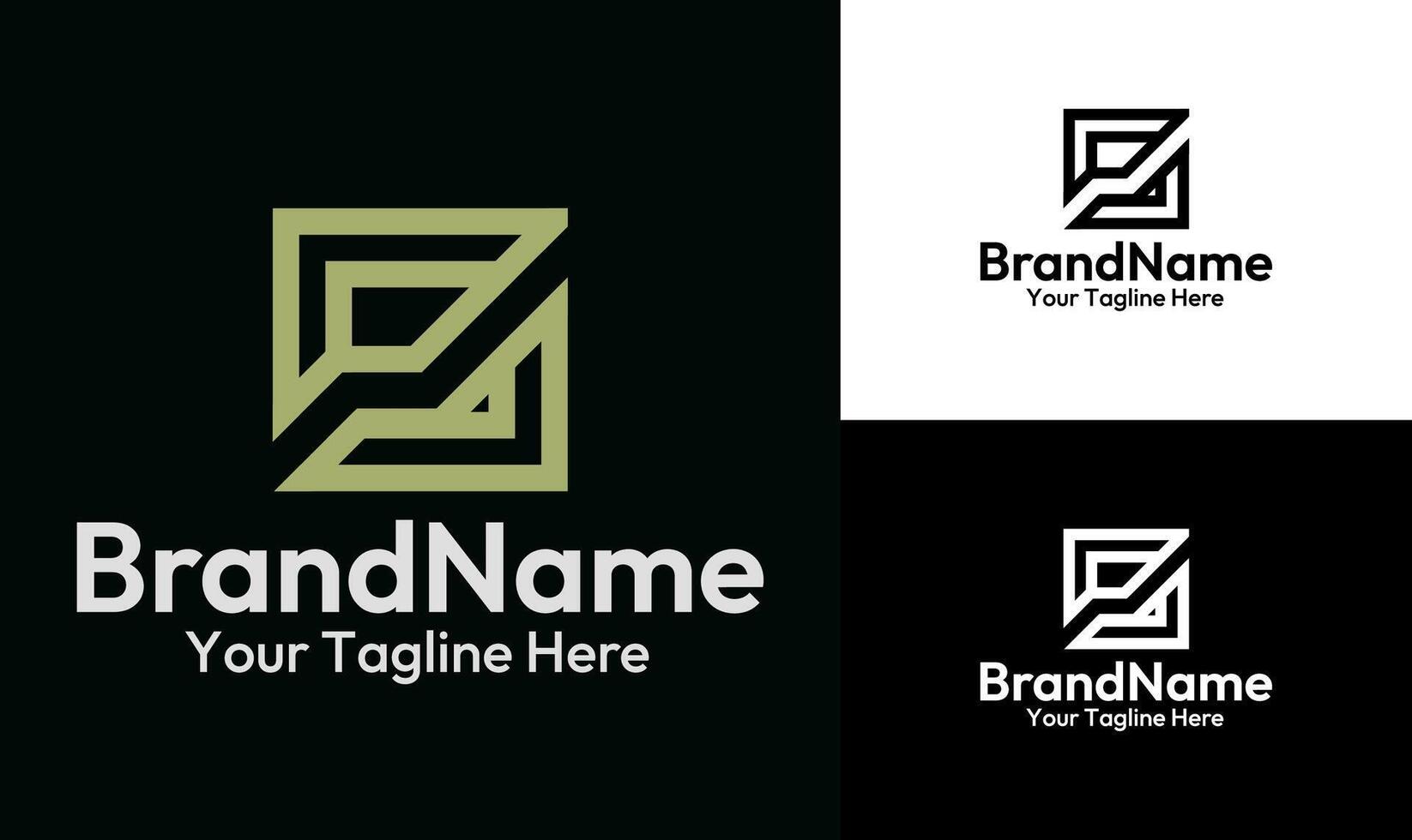 Modern Geometric Trading Logo for Business and Finance Branding vector
