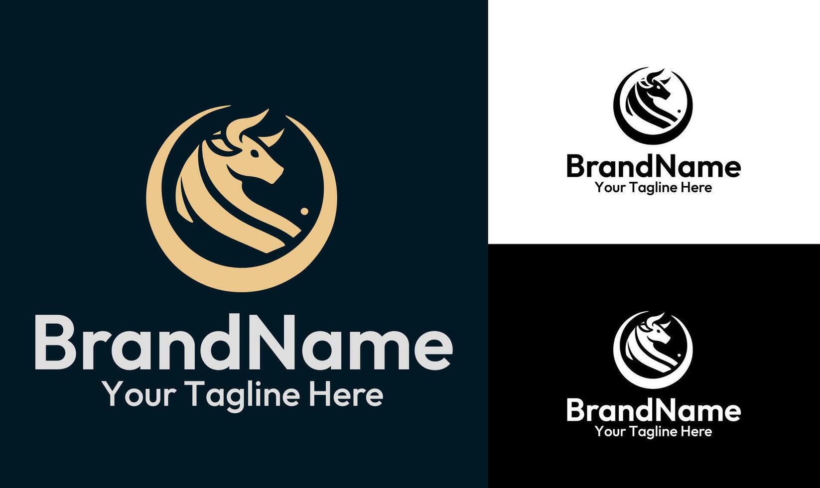 round modern finance institution logo design template vector