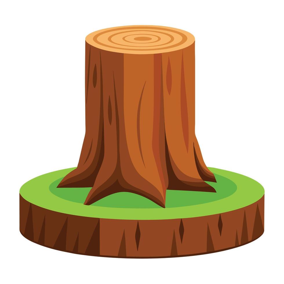 Tree stump icon illustration vector