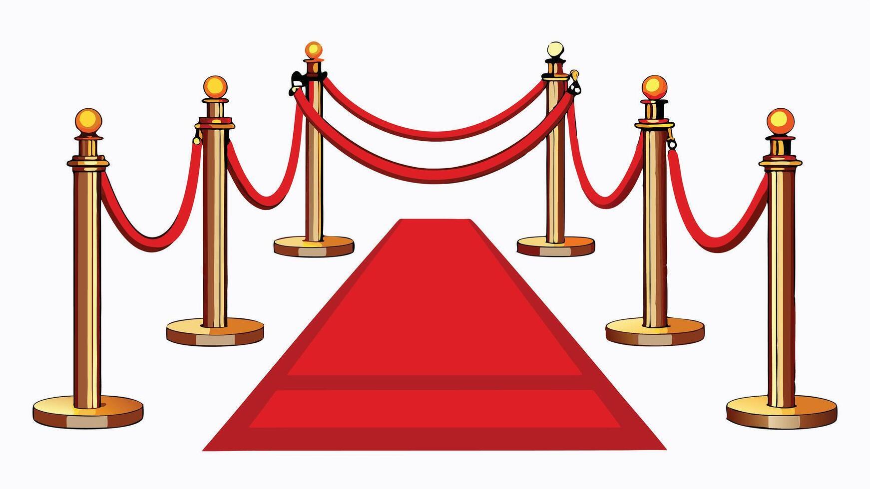 Red carpet clipart vector
