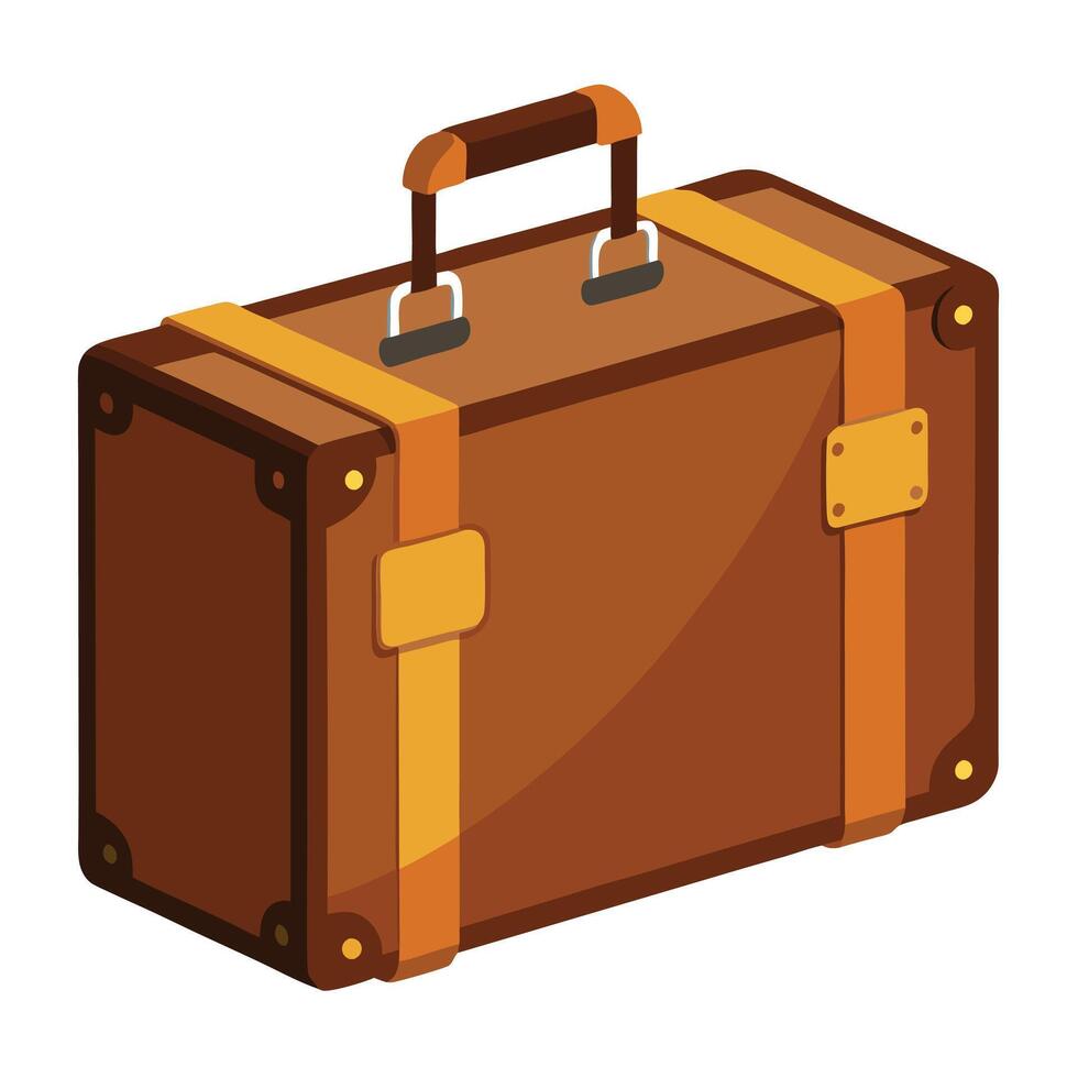 An illustration of a suitcase on a white background vector