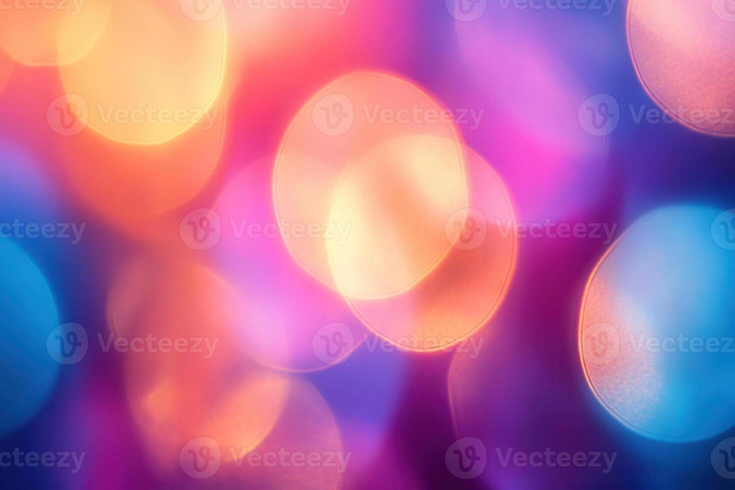 Abstract background with colorful bokeh lights. photo