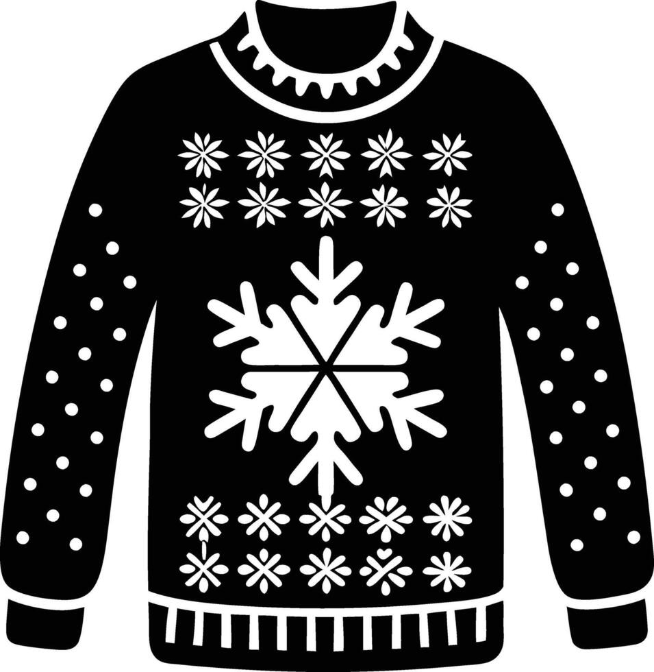 silhouette of Ugly sweater vector