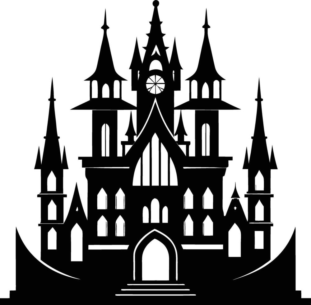 Gothic castle clip art vector