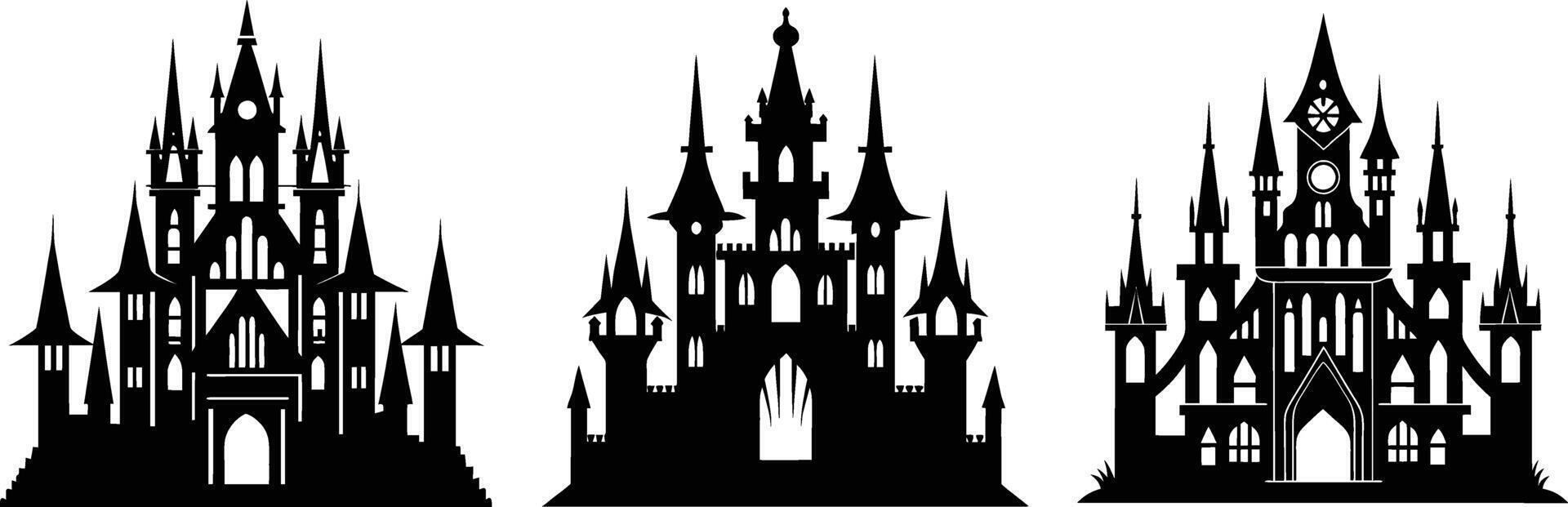 Gothic castle design vector