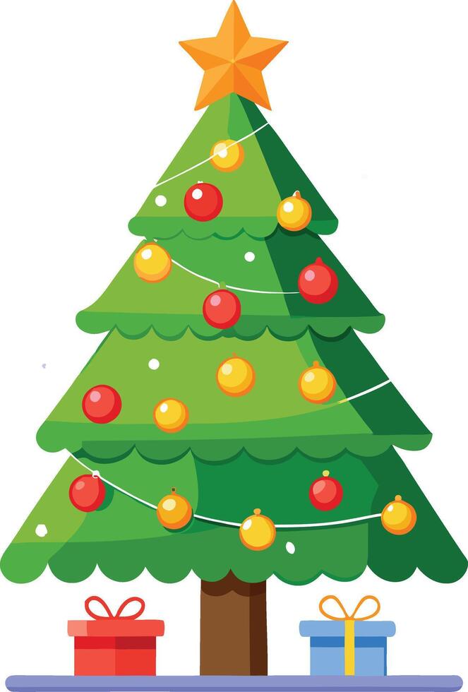 Christmas tree clipart vector