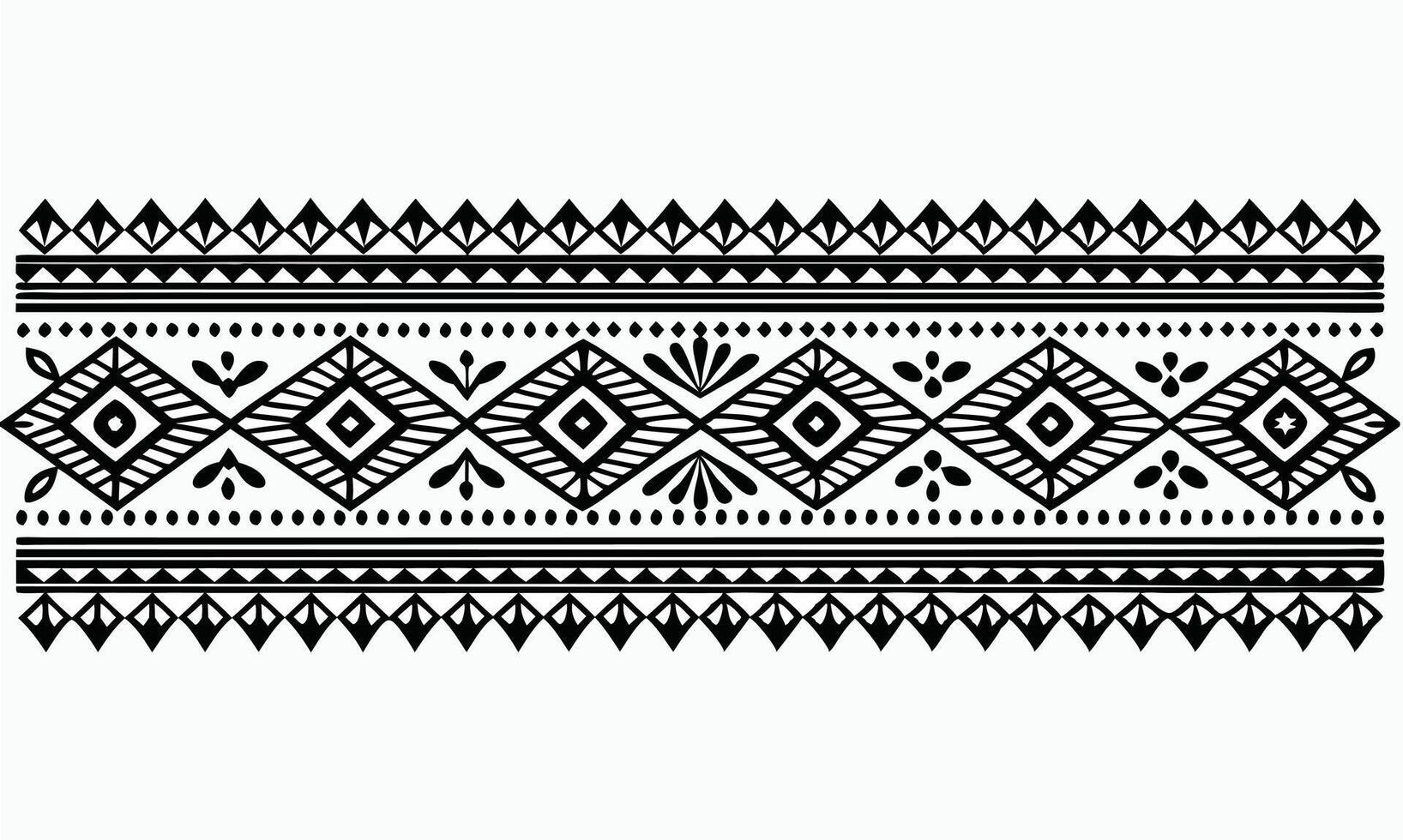 A black and white tribal pattern vector