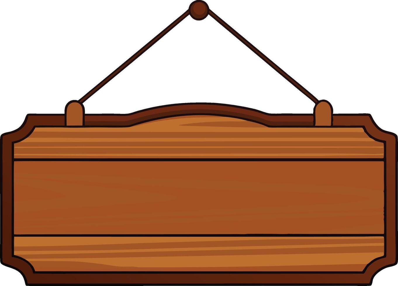 Wooden sign clip art vector
