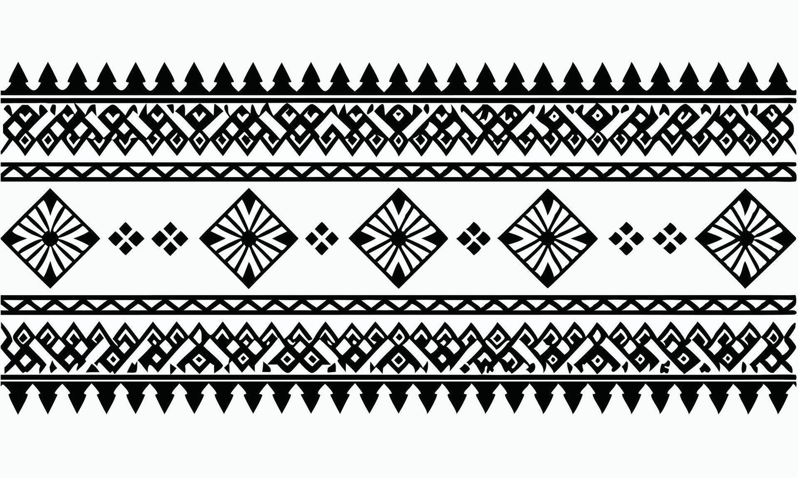 A tribal pattern in black and white vector
