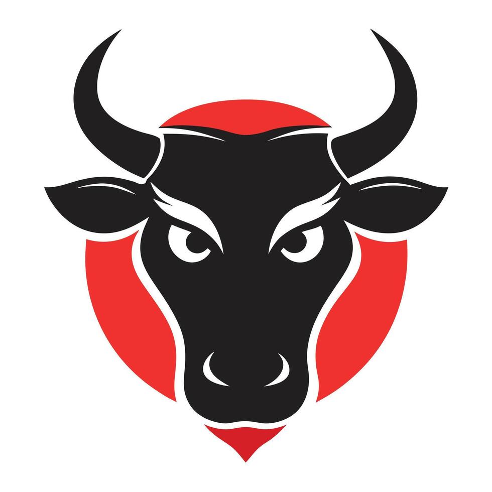 Bull Head Illustration for Logos and Mascots vector