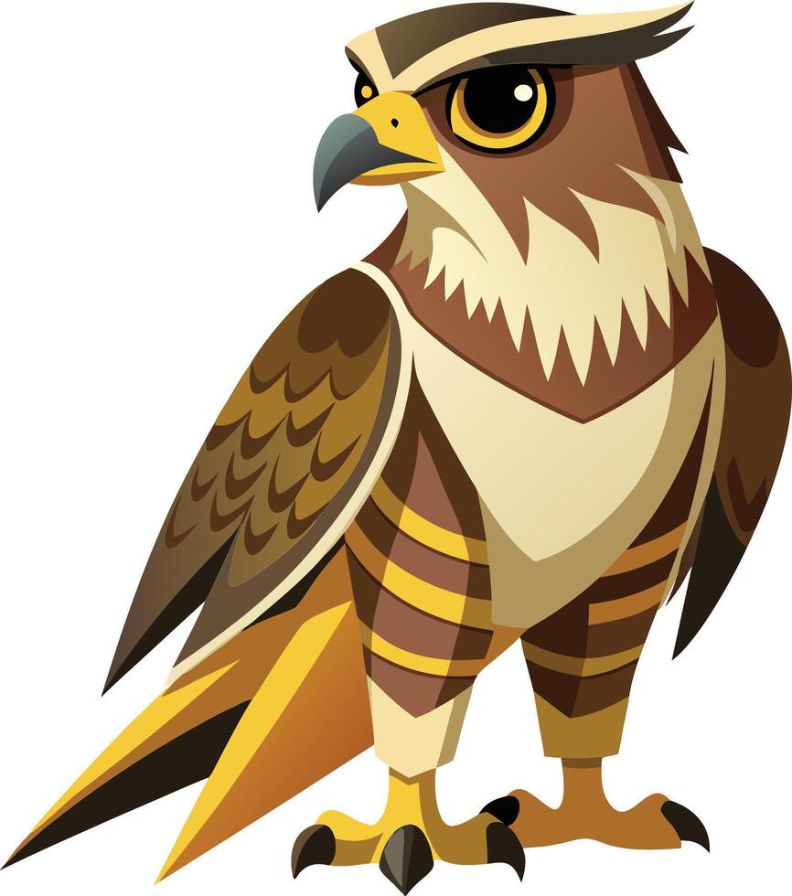 Intriguing Falcon Bird Design Available on EPS File vector