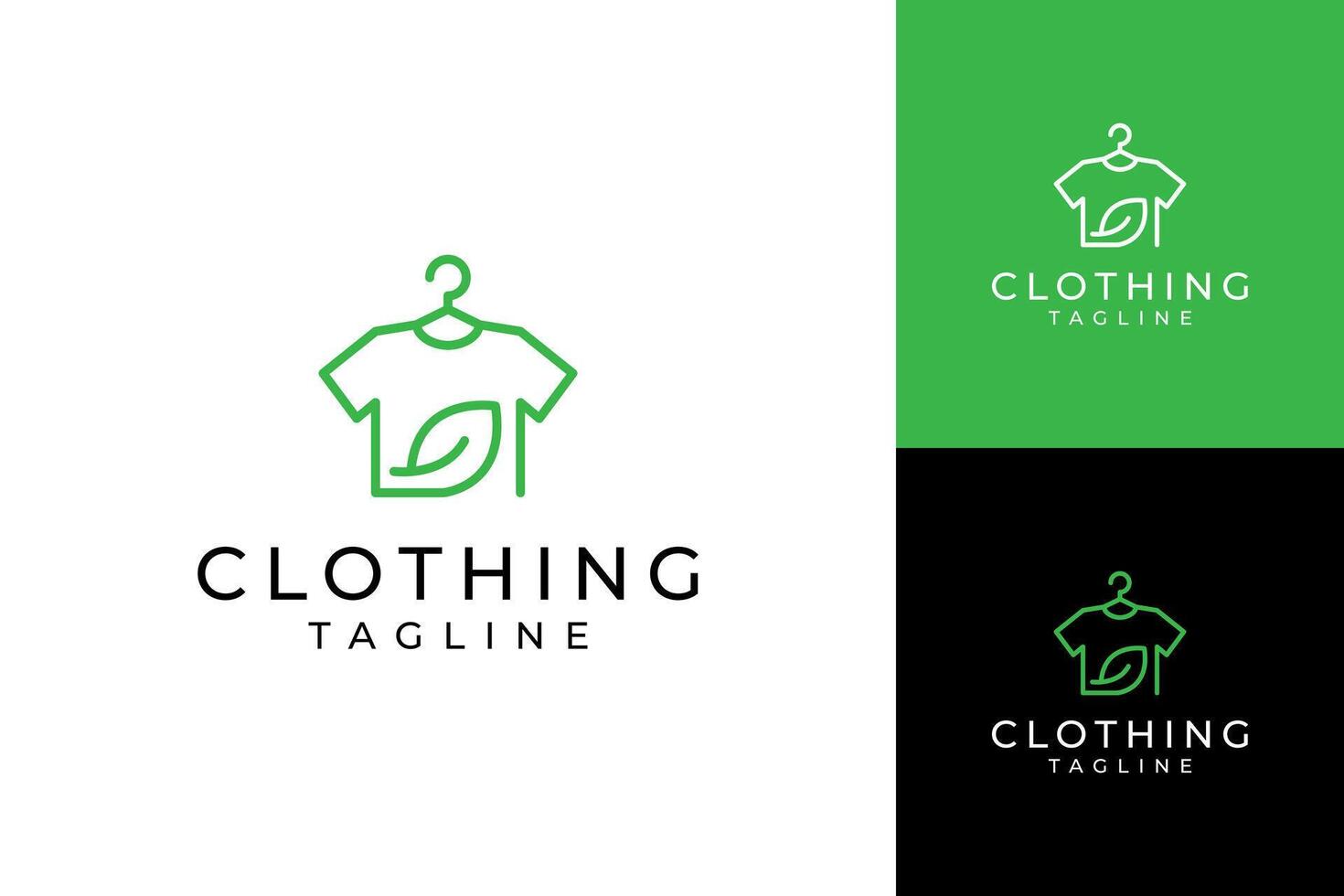 Eco clothing logo design template, shirt and leaf concept vector