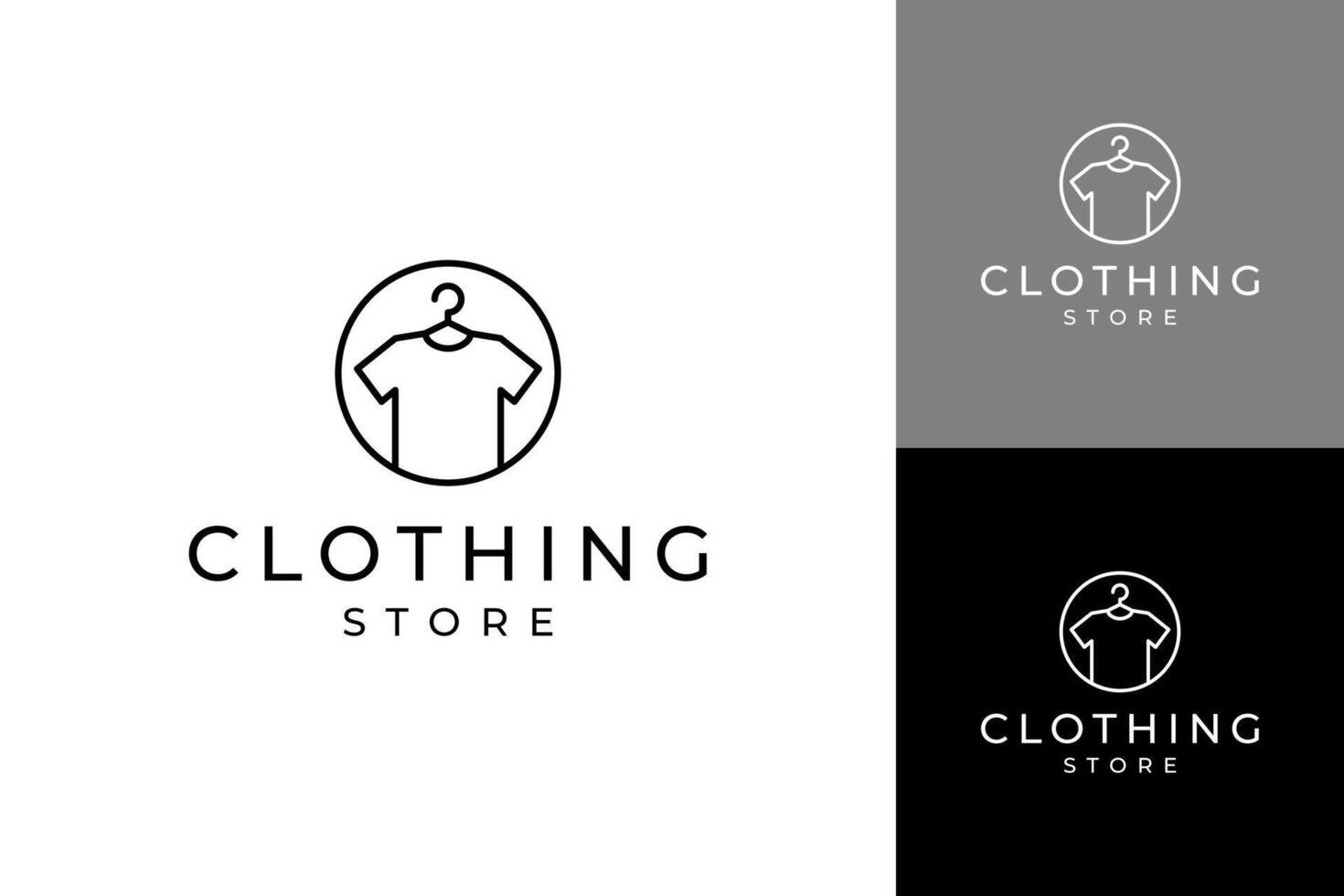 Clothing store logo design template vector