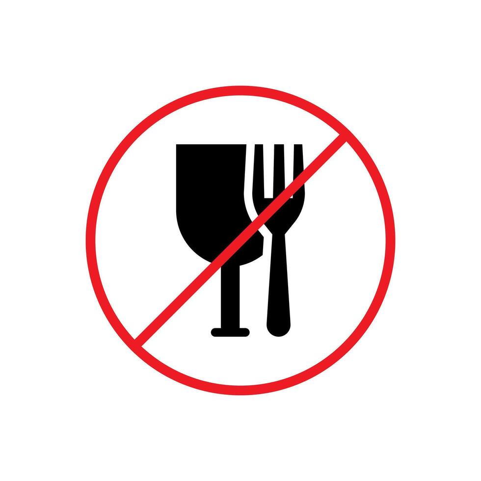 No Food Silhouette Icon vector