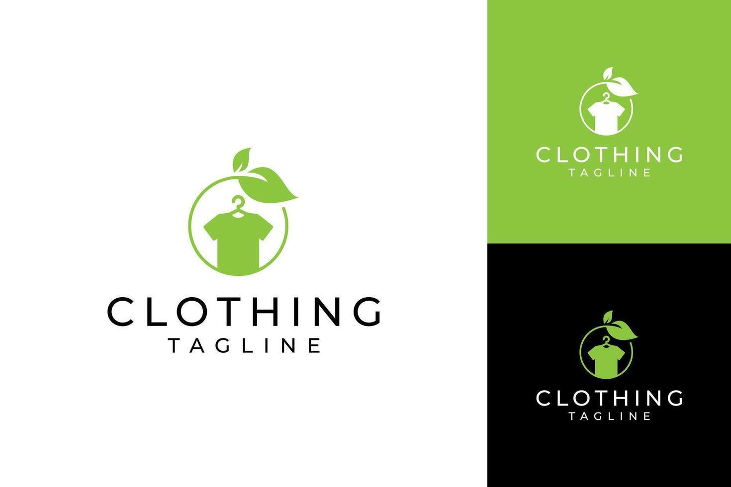 Eco clothing logo design template, shirt and leaf concept vector