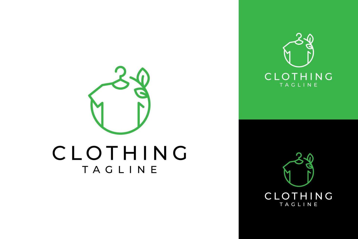 Eco clothing logo design template, shirt and leaf concept vector