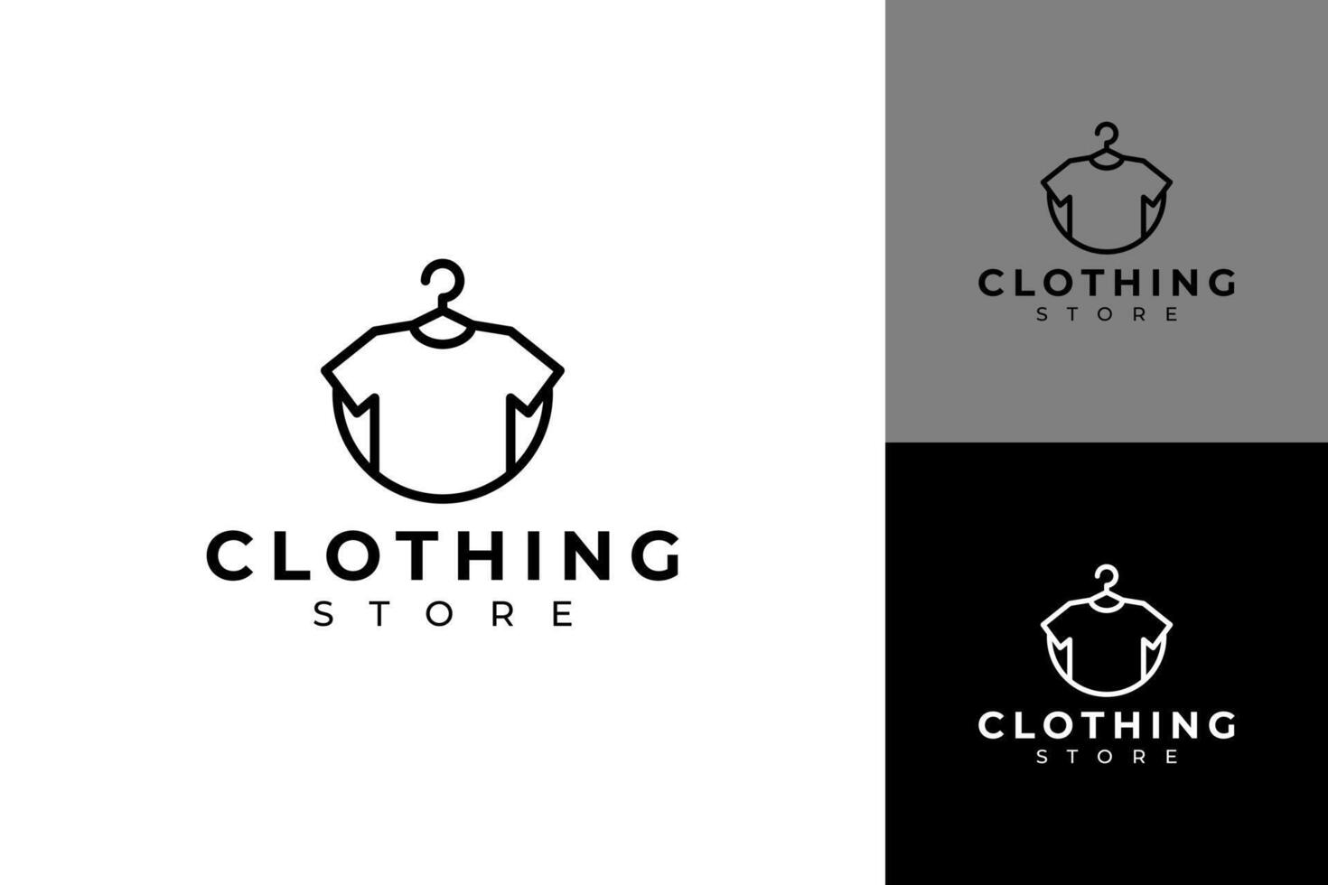 Clothing store logo design template vector