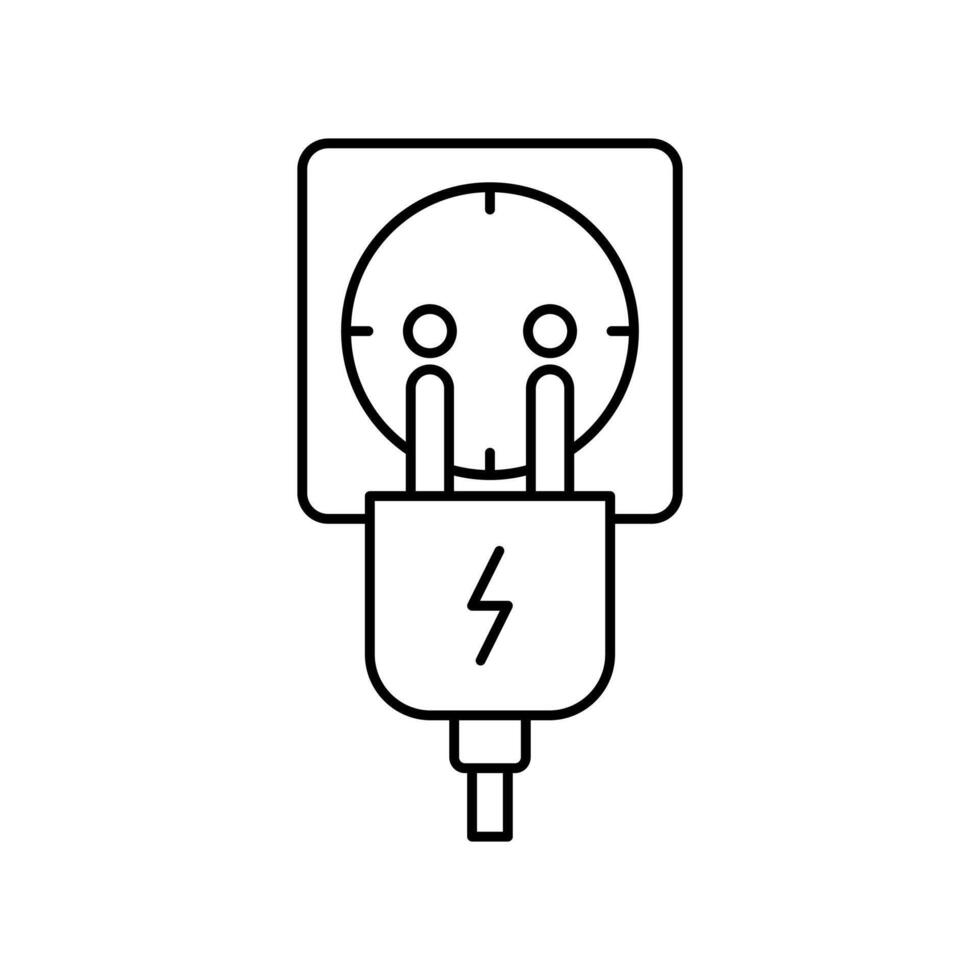 Electrical Socket Outline Icon vector