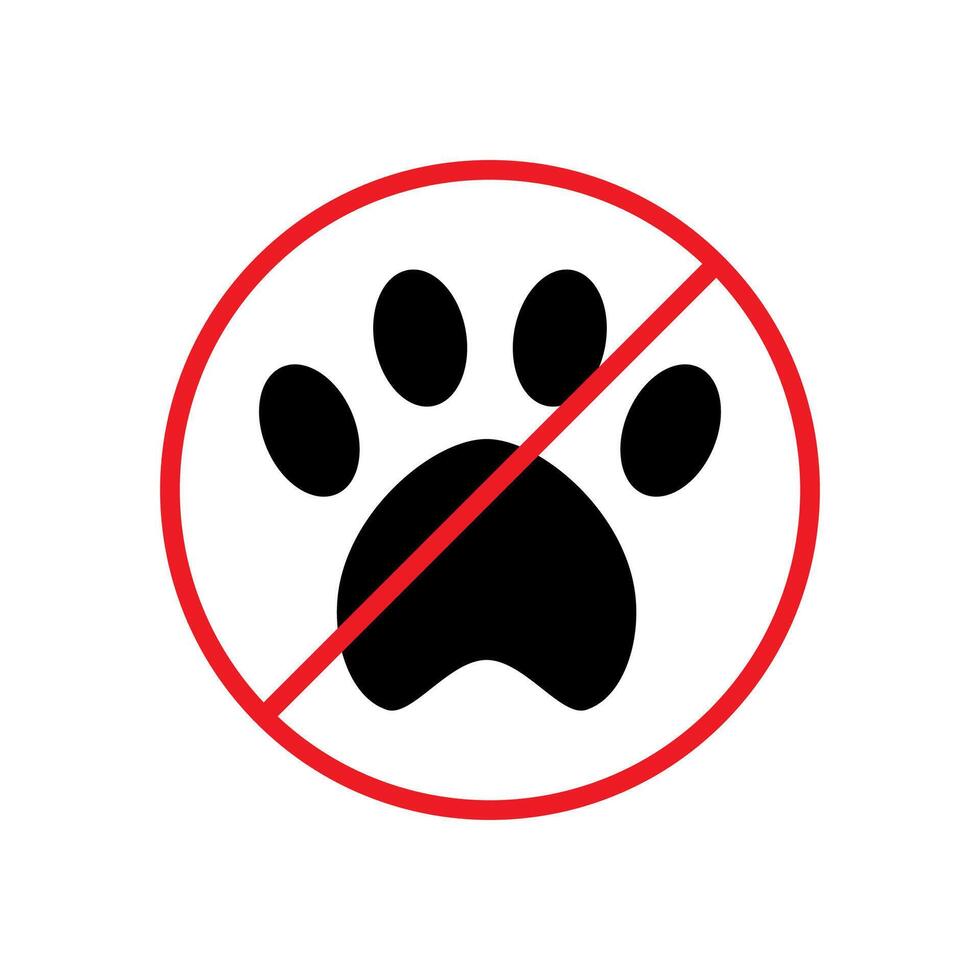 no pets allowed icon sign vector