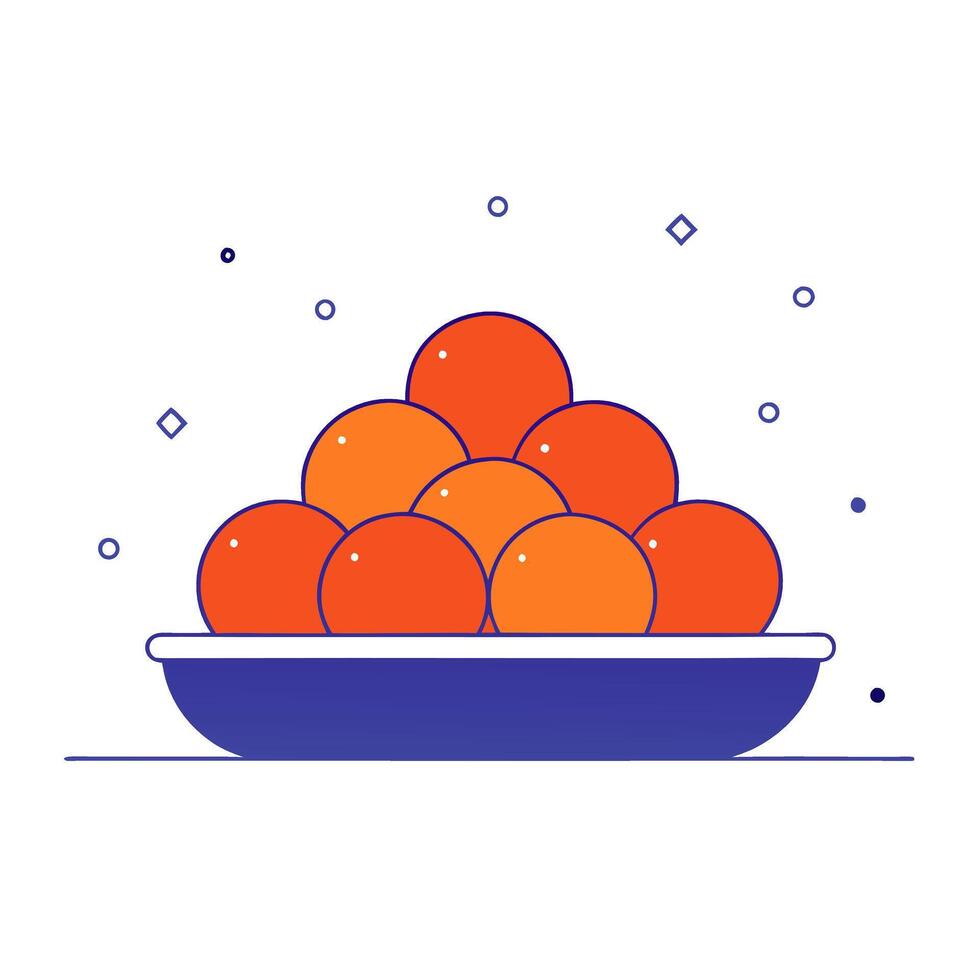 Glossy background of Labh Pancham sweets and treats vector