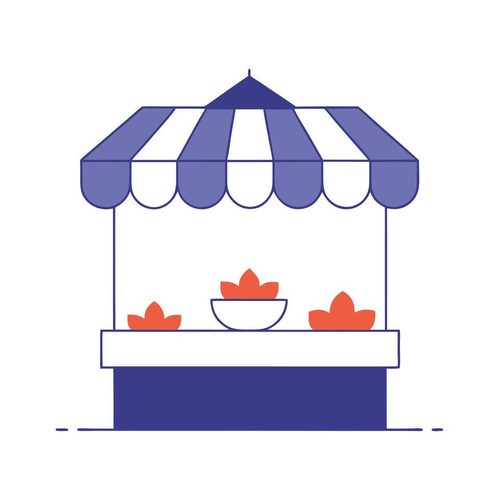 Glossy background of a traditional Labh Pancham market scene vector