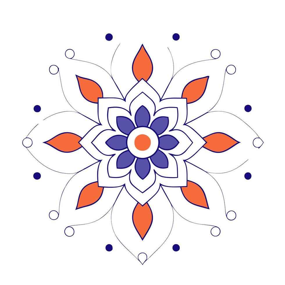 Glossy background of rangoli patterns for Labh Pancham vector