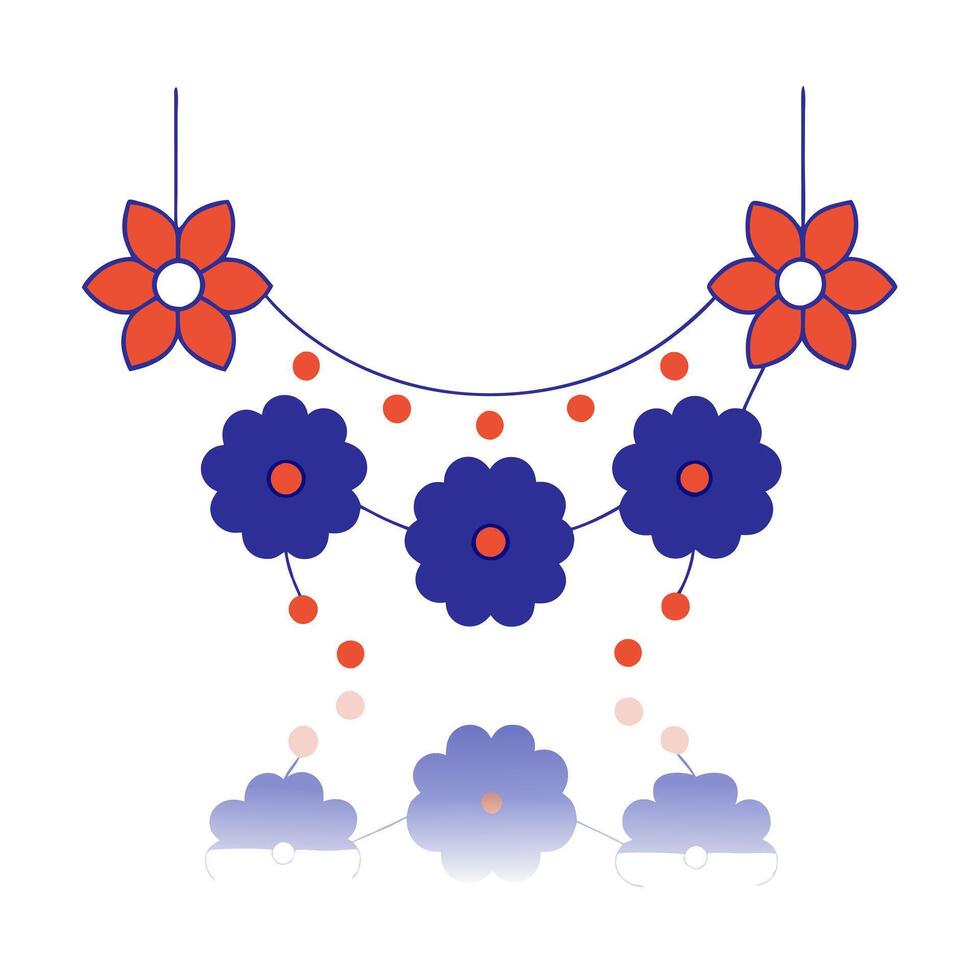 Glossy background of Labh Pancham garland making vector