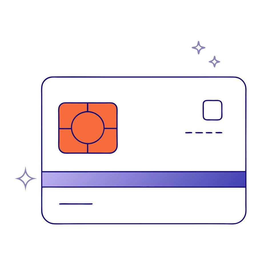 Holographic credit card with Labh Pancham symbol and copy space vector