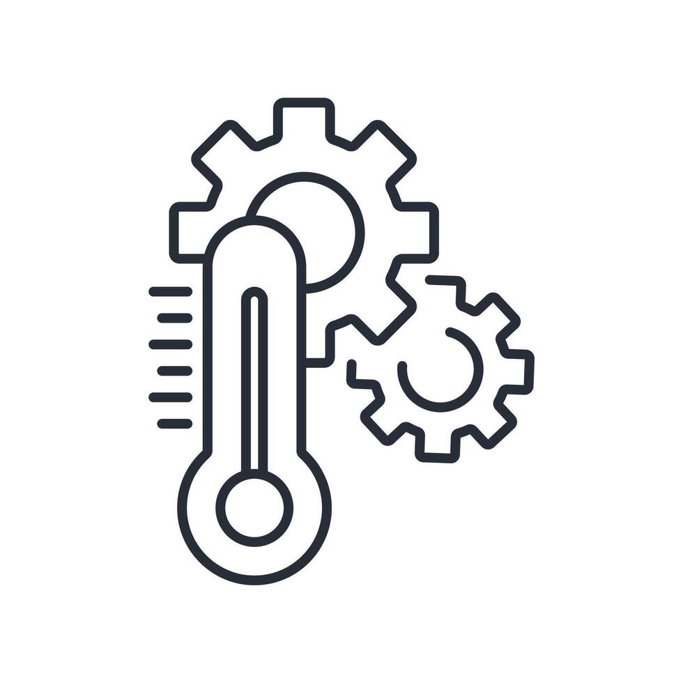 Climate control icon. .Editable stroke.linear style sign for use web design,logo.Symbol illustration. vector