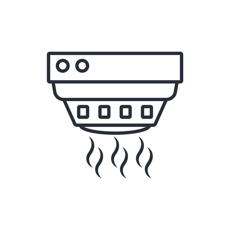 Smoke detector icon. .Editable stroke.linear style sign for use web design,logo.Symbol illustration. vector