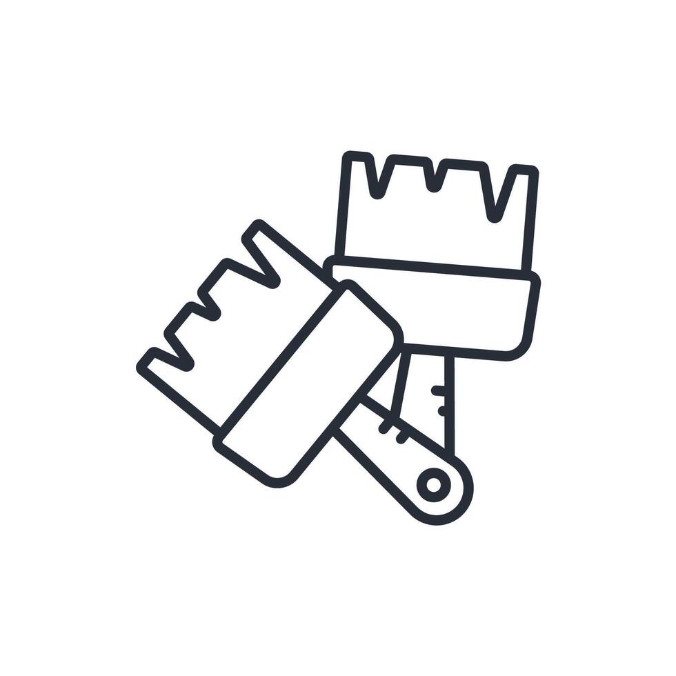 paintbrush icon. .Editable stroke.linear style sign for use web design,logo.Symbol illustration. vector