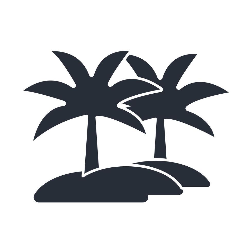 palm tree icon. .Editable stroke.linear style sign for use web design,logo.Symbol illustration. vector