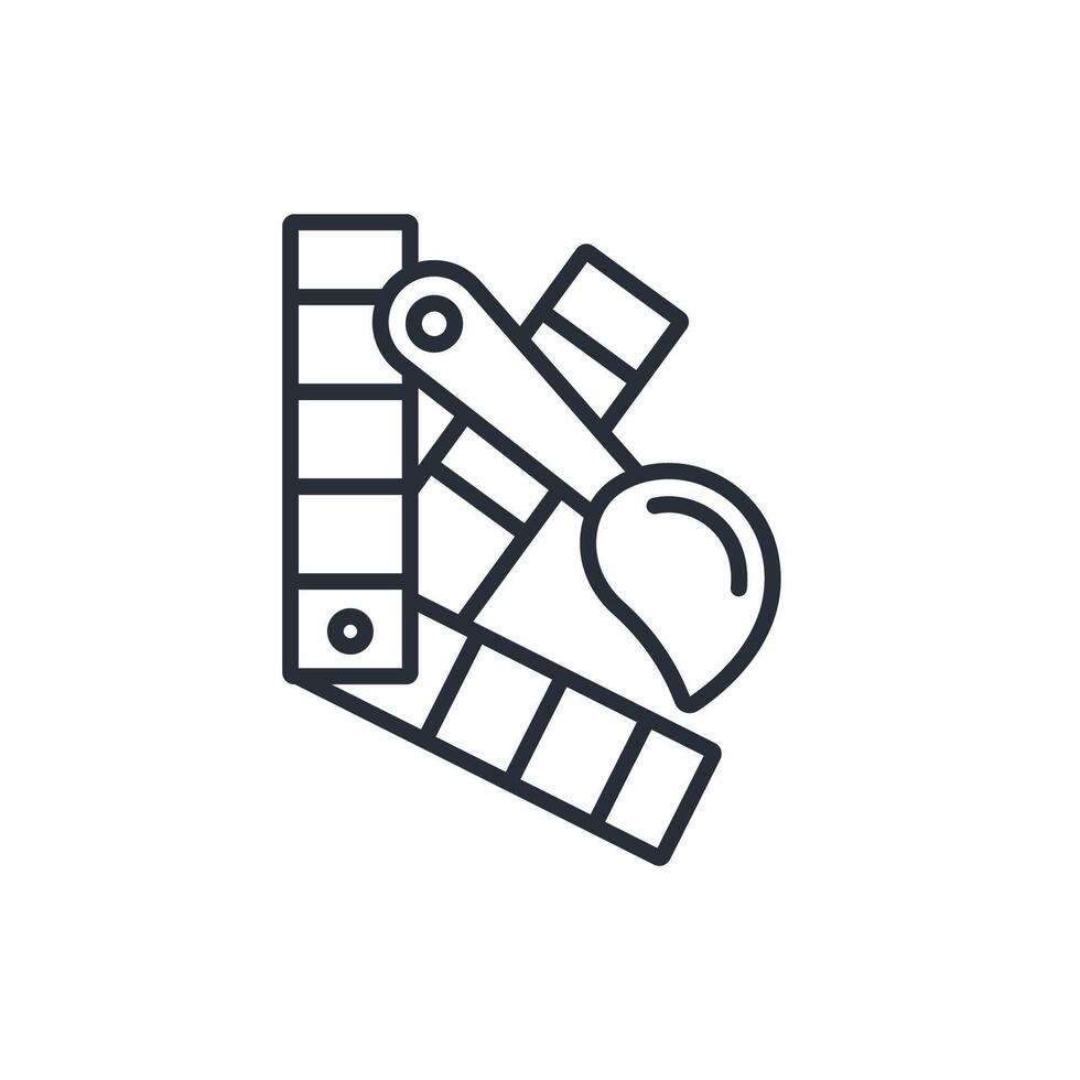 palette icon. .Editable stroke.linear style sign for use web design,logo.Symbol illustration. vector