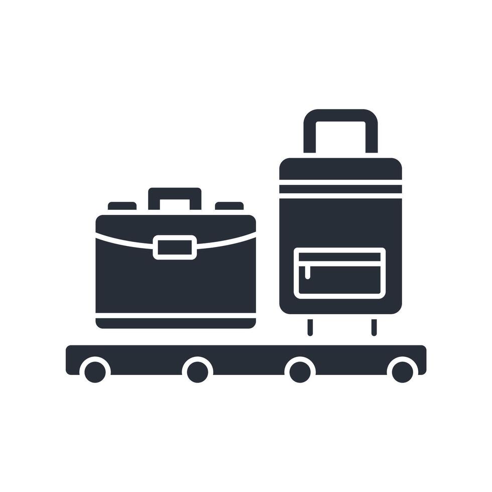 Suitcase icon. .Editable stroke.linear style sign for use web design,logo.Symbol illustration. vector