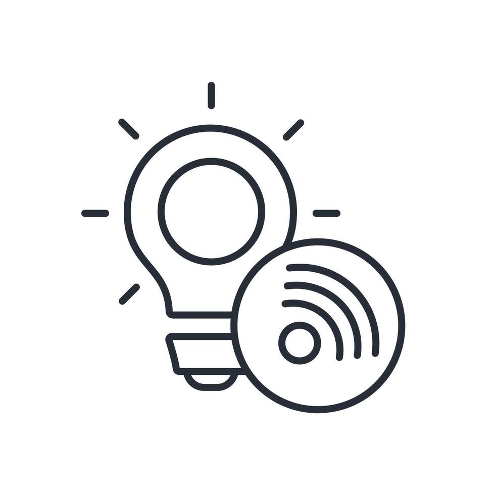 Smart light icon. .Editable stroke.linear style sign for use web design,logo.Symbol illustration. vector