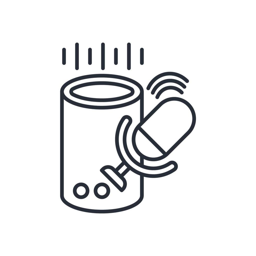 voice assistant icon. .Editable stroke.linear style sign for use web design,logo.Symbol illustration. vector