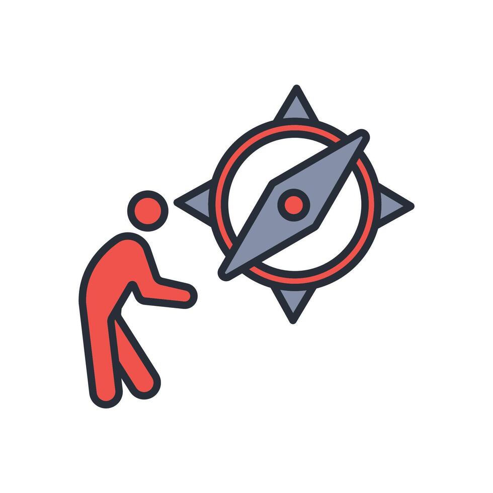 explore icon. .Editable stroke.linear style sign for use web design,logo.Symbol illustration. vector