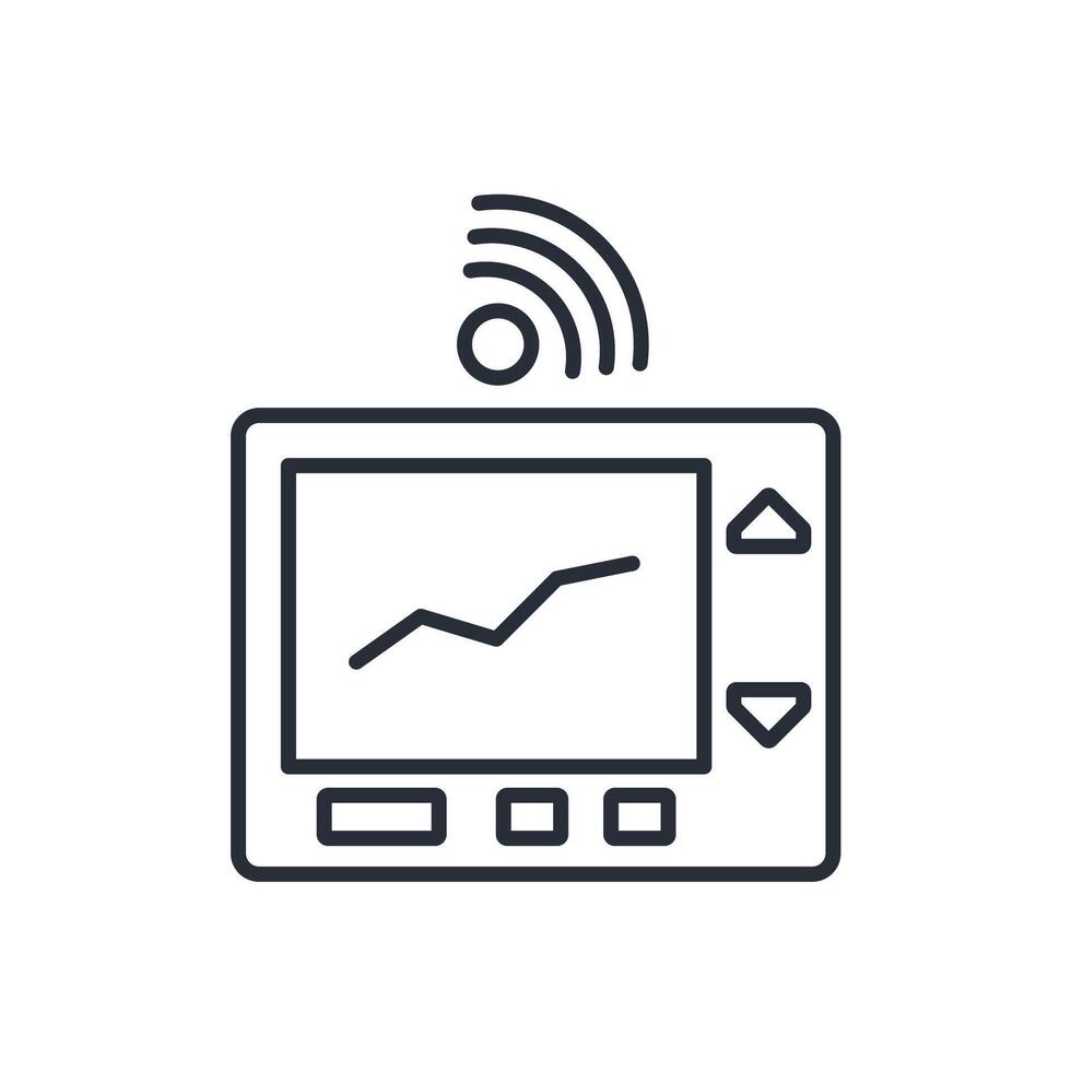 Smart Thermostat icon. .Editable stroke.linear style sign for use web design,logo.Symbol illustration. vector