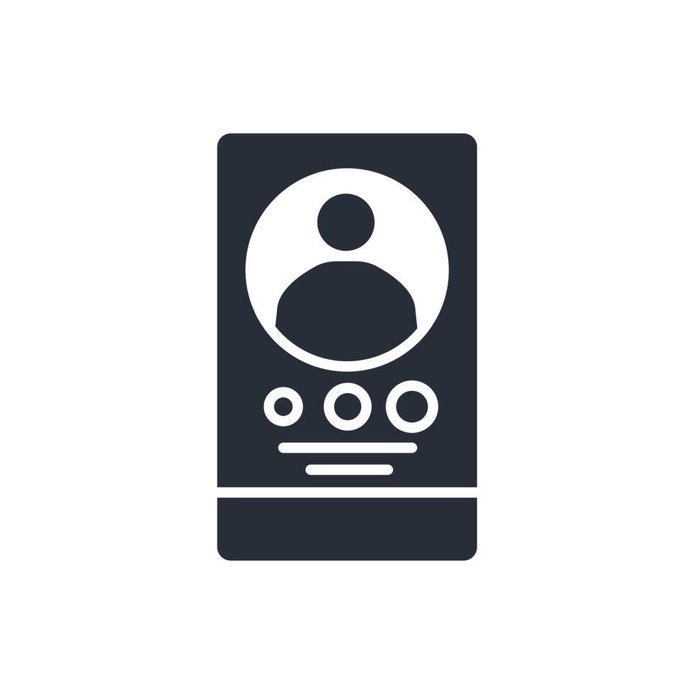 username icon. .Editable stroke.linear style sign for use web design,logo.Symbol illustration. vector