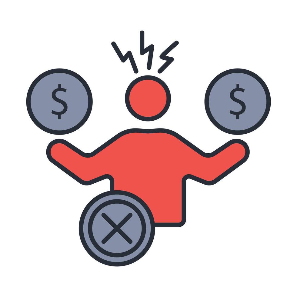 no money icon. .Editable stroke.linear style sign for use web design,logo.Symbol illustration. vector