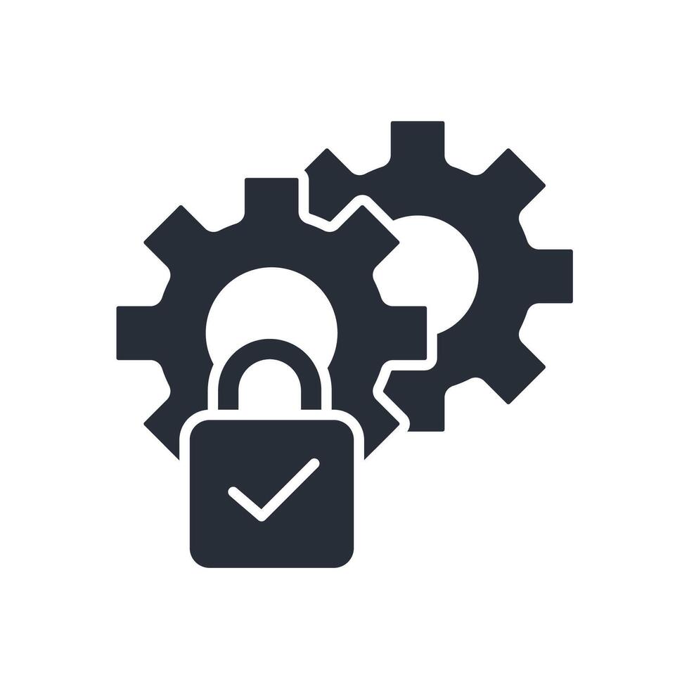 privacy setting icon. .Editable stroke.linear style sign for use web design,logo.Symbol illustration. vector