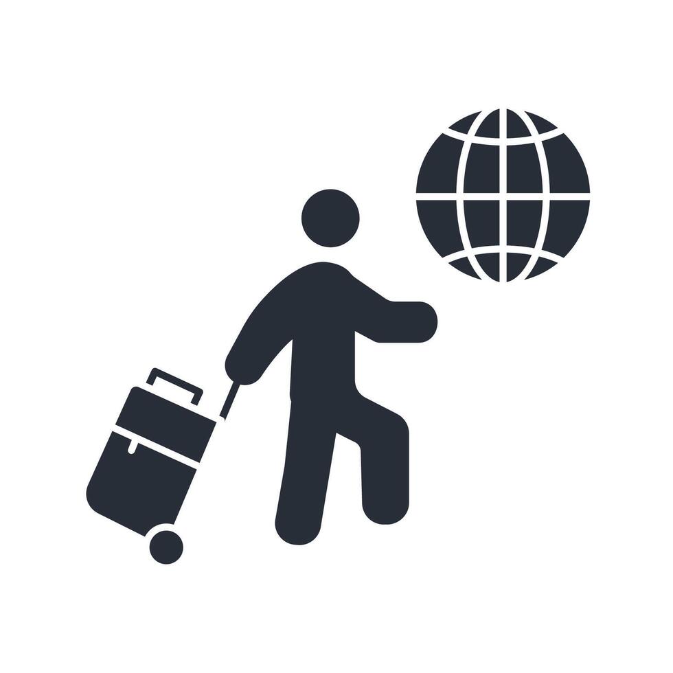 traveling icon. .Editable stroke.linear style sign for use web design,logo.Symbol illustration. vector
